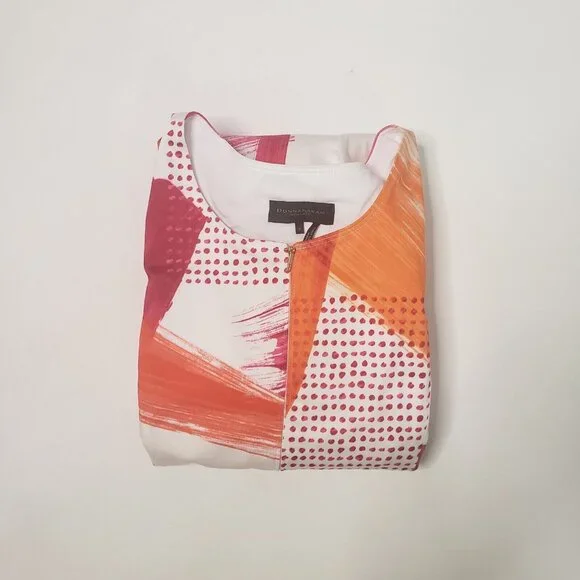 Donna Karan New York Dress Women Size 2 Abstract Handkerchief Hem City Couquette - Picture 15 of 16